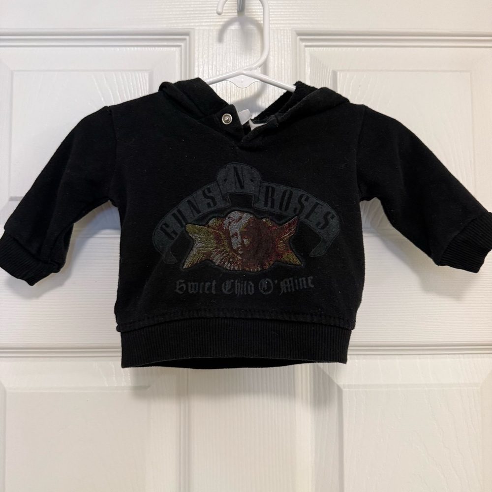 EUC Guns N' Roses Sweet Child o' Mine 0-3 months baby hoodie